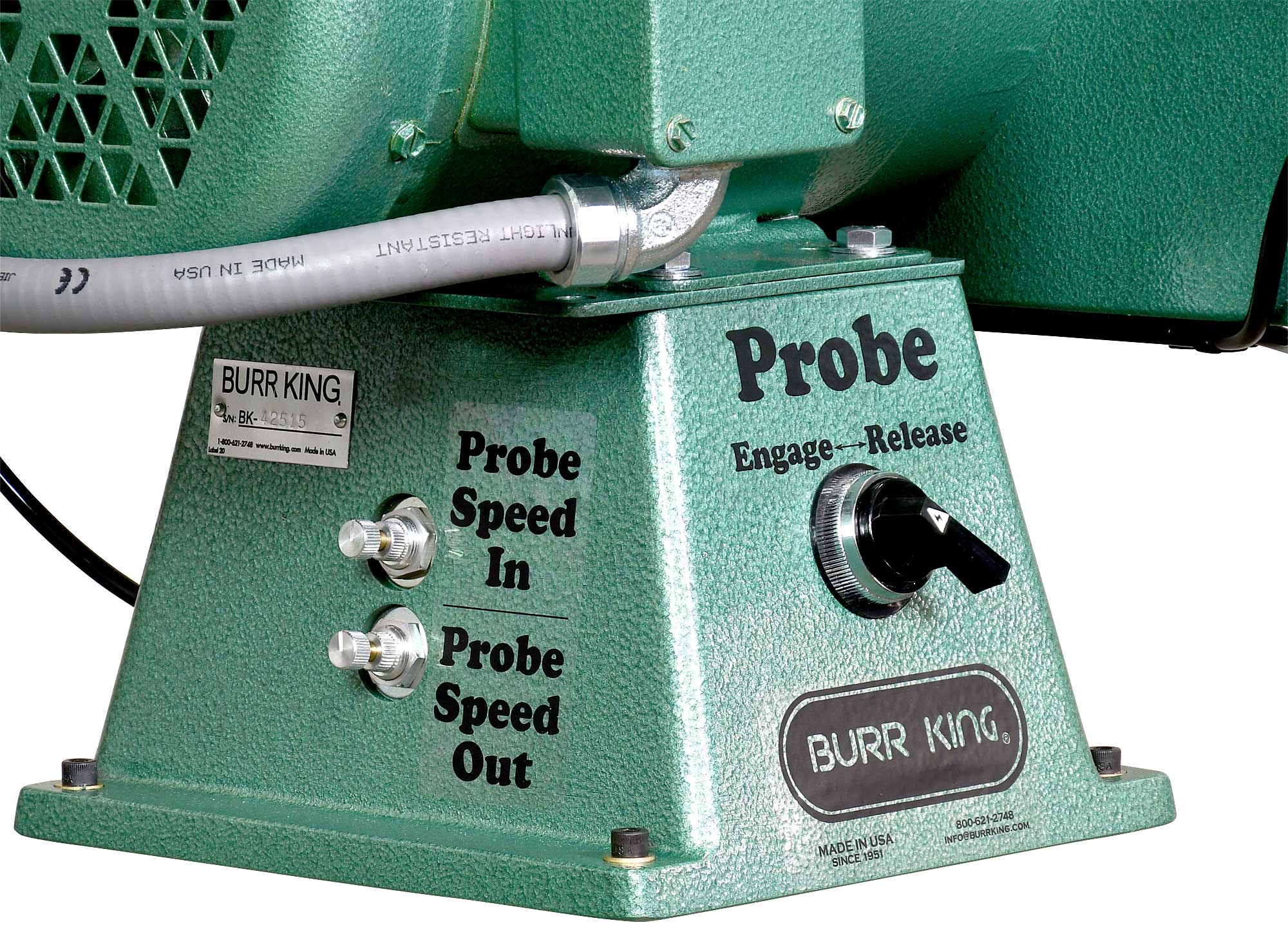 No more guessing with the 720 probe grinder with air tension system.  